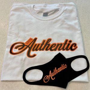 “ Authentic “ face mask & tee combo.